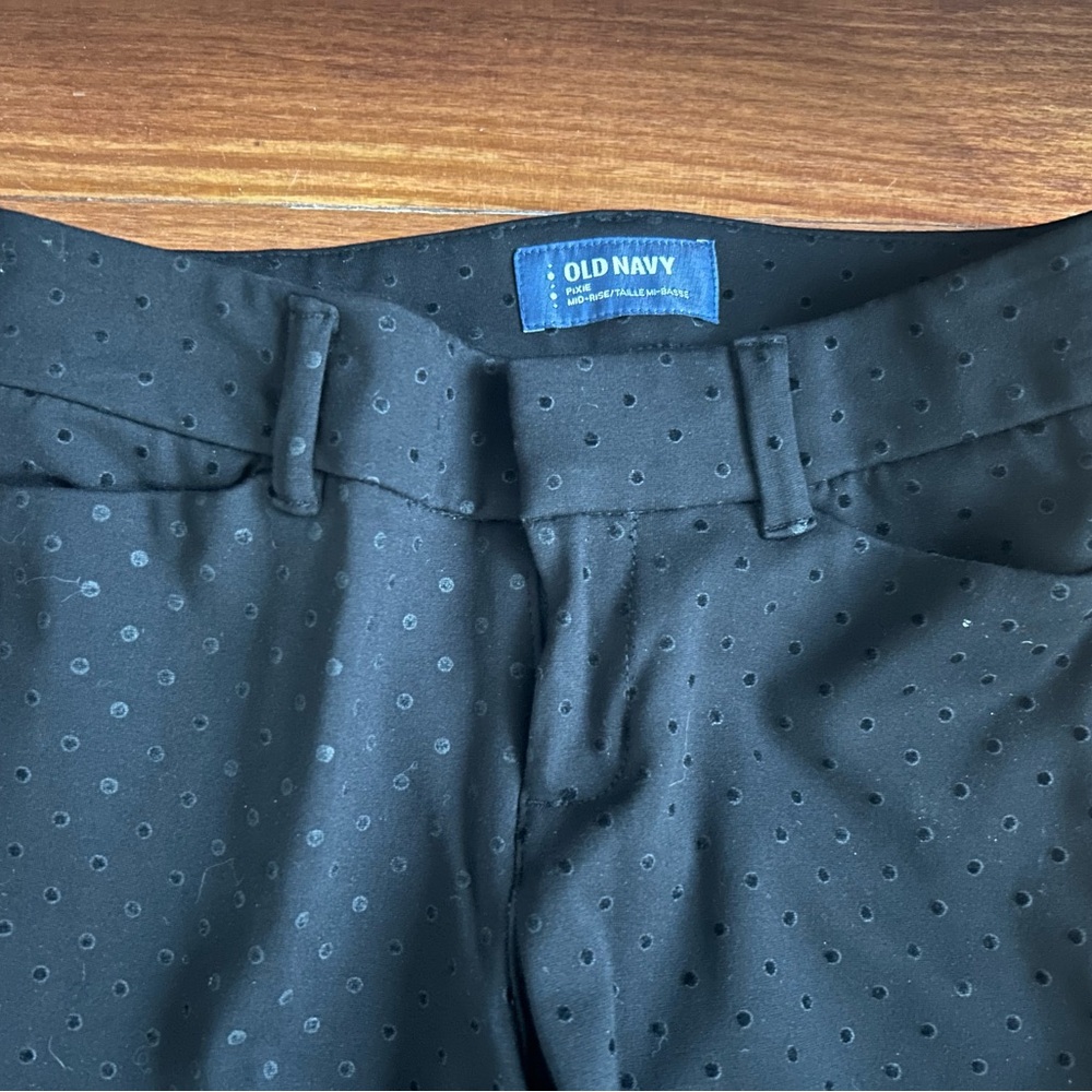 Old Navy Black Textured Pants